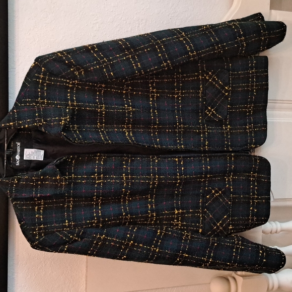 Sag harbor jacket women's size 14 tweed colorful - Picture 2 of 10